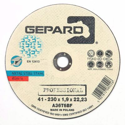 Tarcza do stali 230/1,9mm Gepard Professional G23019PR