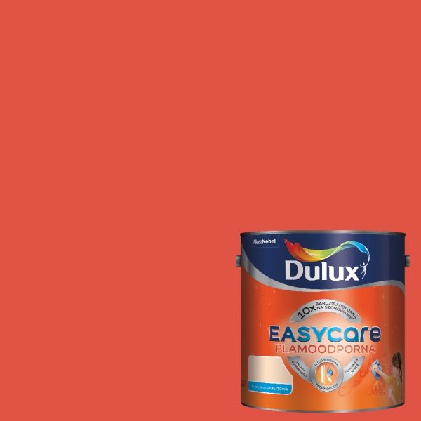 DULUX EasyCare Wzorowa Czerwień 2,5 L - Farba do ścian i sufitów