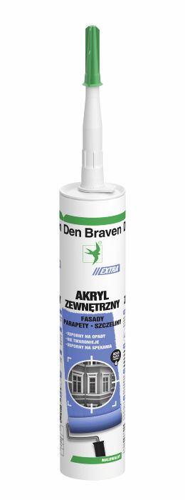 Den Braven AKRYL EXTRA ZEWNĘTRZNY 300ml biały - Acryl-Extra