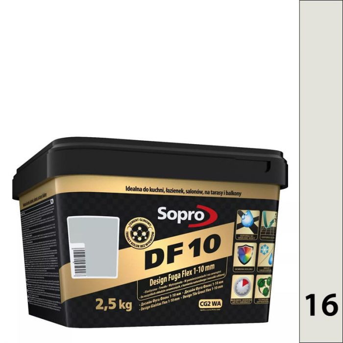 Sopro DF 10 2,5kg - 16 jasnoszary - Design Fuga Flex 1-10 mm DF10