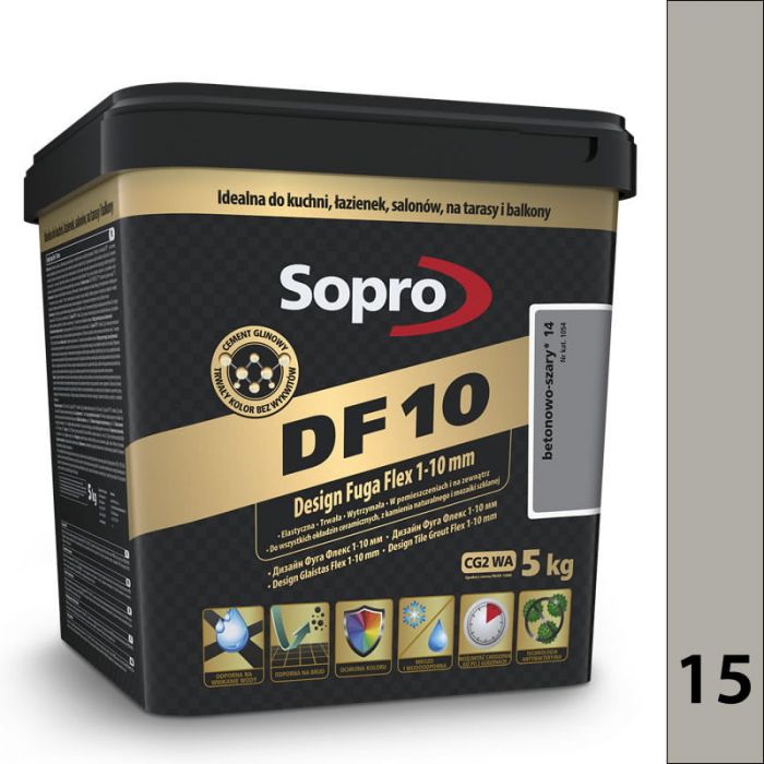 Sopro DF 10 5kg - 15 szary - Design Fuga Flex 1-10 mm DF10