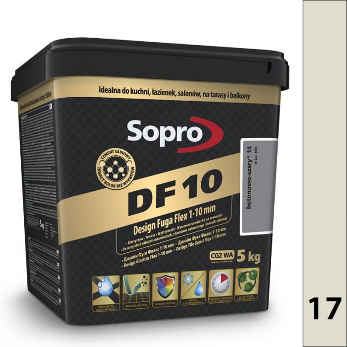 Sopro DF 10 5kg - 17 srebrno - szary - Design Fuga Flex 1-10 mm DF10