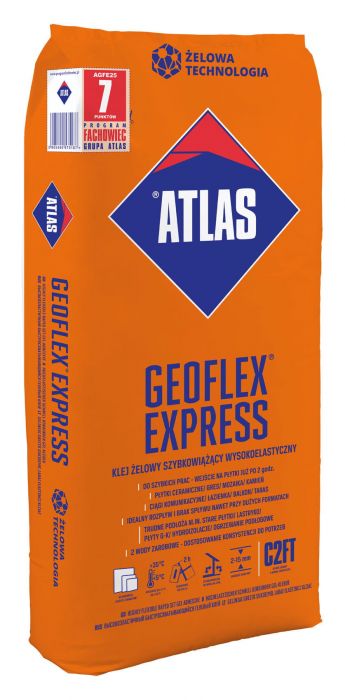 Atlas Geoflex Express 25kg - szybki klej elastyczny C2FT żelowy