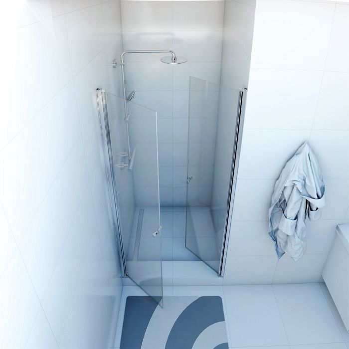 Drzwi prysznicowe Duso - 80 cm - dwuskrzydłowe