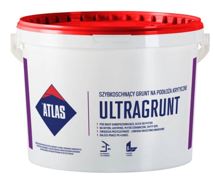 Grunt szybkoschnący na podłoże krytyczne Atlas Ultragrunt 5 kg