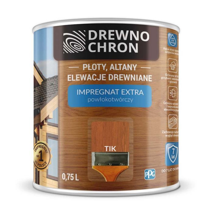 Impregnat Extra Powłokotwórczy Drewnochron Tik 4,5l