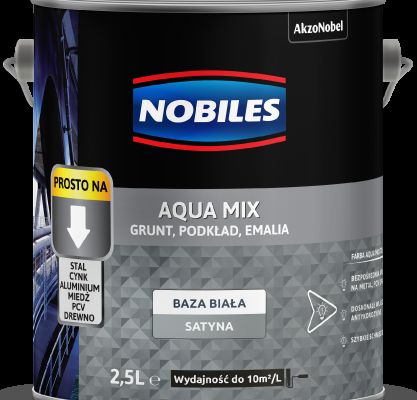 Wodna gruntoemalia 3w1 Nobiles Aqua Mix Baza Biała 2,5 l