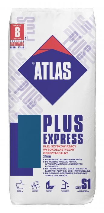 Atlas Plus Express 25kg - szybki klej odkształcalny S1 - 4 godziny