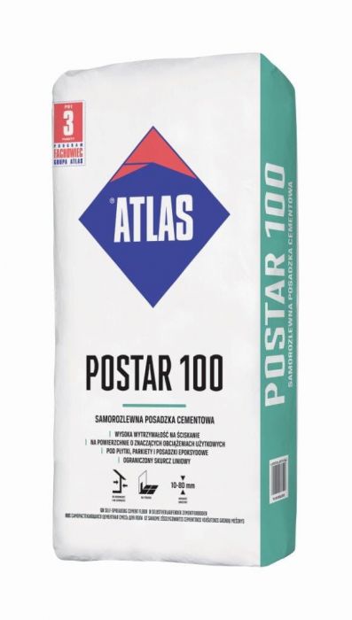 Atlas Postar 100 25kg - samorozlewna posadzka cementowa