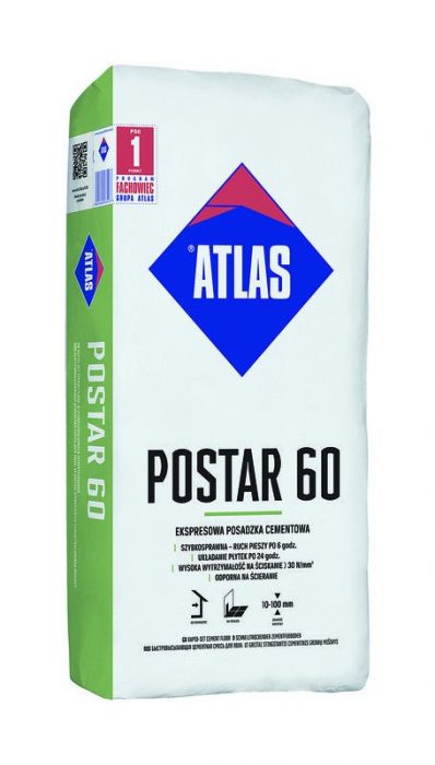Atlas Postar 60 25kg - ekspresowa posadzka cementowa (10-100mm)