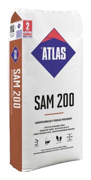 ATLAS SAM 200 25kg - zaprawa samopoziomująca
