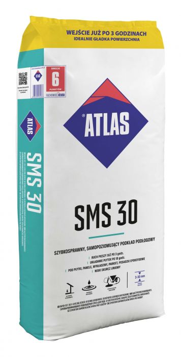 Atlas SMS 30 25kg - samopoziomujący podkład podłogowy (3-30 mm)