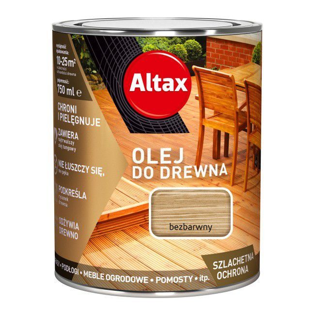 Olej do drewna Altax bezbarwny 0,75 l