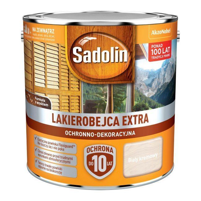 Lakierobejca Sadolin Extra biała kremowa 2,5 l