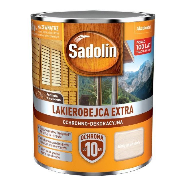 Lakierobejca Sadolin Extra biały kremowy 0,75 l