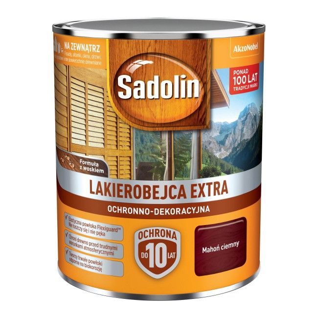 Lakierobejca Sadolin Extra ciemny mahoń 0,75 l