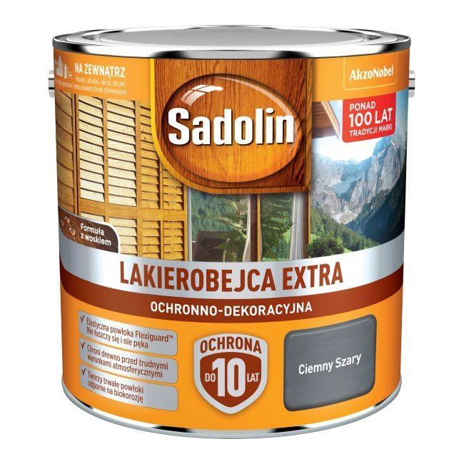 Lakierobejca Sadolin Extra ciemny szary 2,5 l