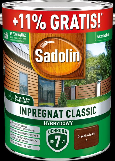 Impregnat Classic Hybrydowy orzech włoski 5 L SADOLIN