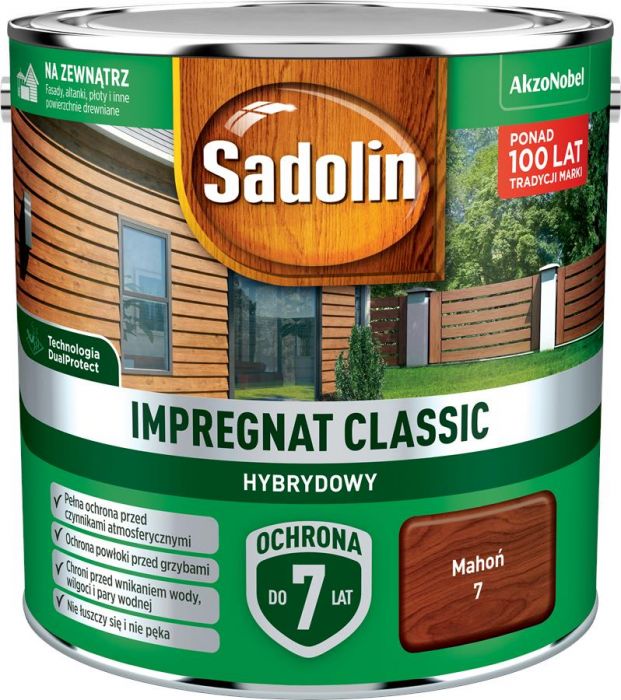 Impregnat ochronno-dekoracyjny hybrydowy Classic 2,5 L mahoń SADOLIN