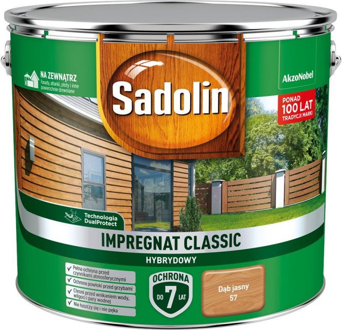 Impregnat ochronno-dekoracyjny hybrydowy Classic 9 L dąb jasny SADOLIN