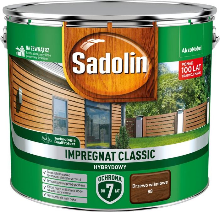 Impregnat ochronno-dekoracyjny hybrydowy Classic 9 L drzewo wiśniowe SADOLIN