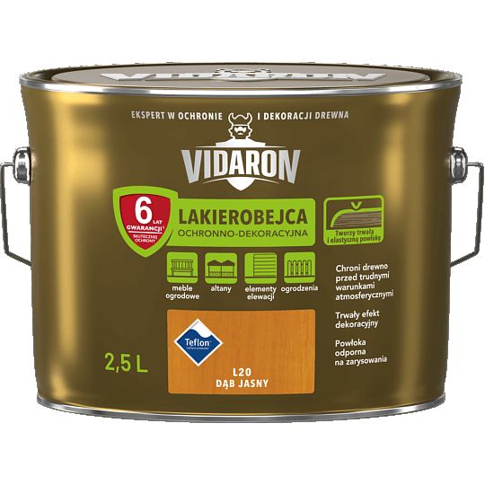 Lakierobejca dąb jasny L 20 - 2,5 L VIDARON