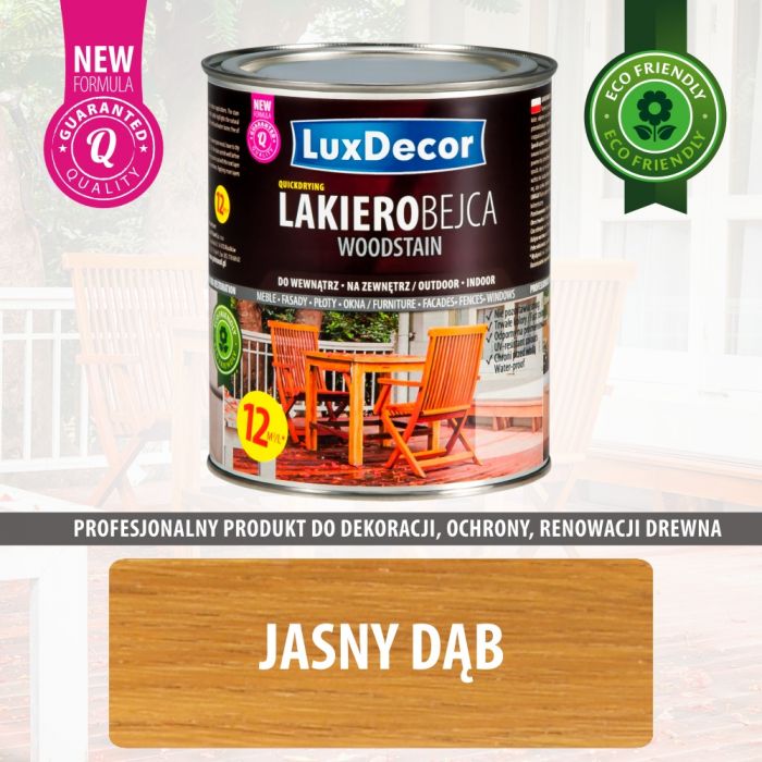 Lakierobejca do drewna 0,75 L jasny dąb LUXDECOR