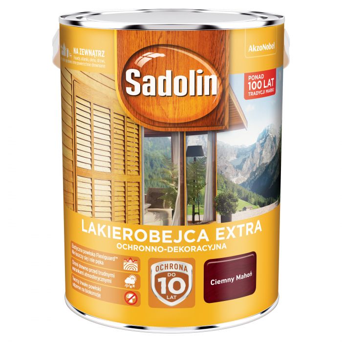 Lakierobejca Extra 5 L ciemny mahoń SADOLIN