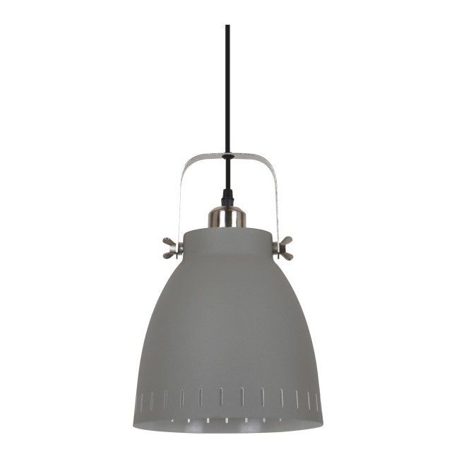 Lampa wisząca Franklin 1 x 60 W E27 szara/nikiel