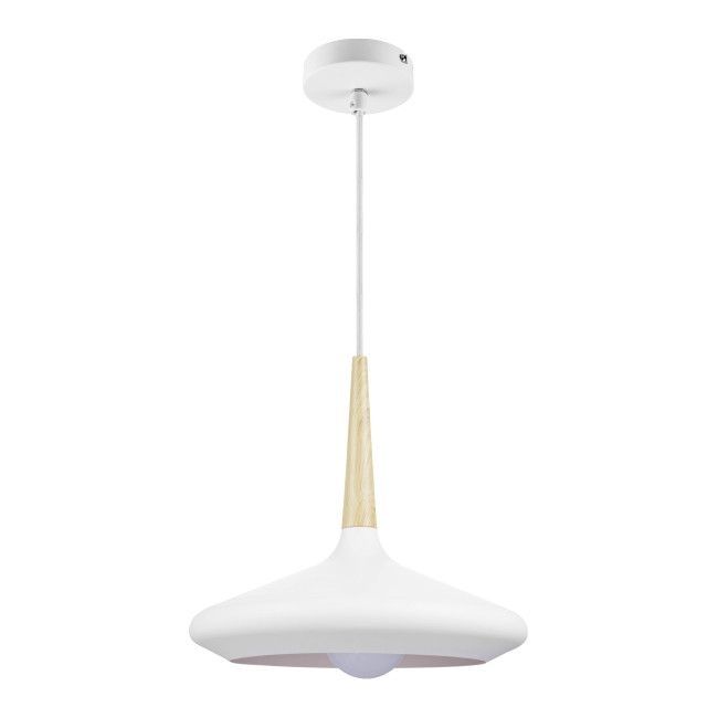 Lampa wisząca GoodHome Arraqis 1-punktowa E27 36 cm biała