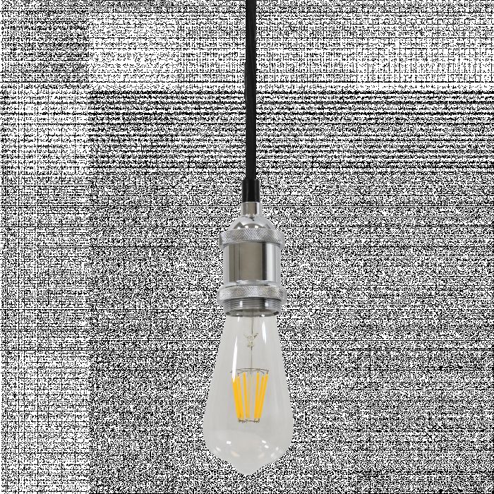 Lampa sufitowa Nola chrom E27 100 cm czarna IL MIO