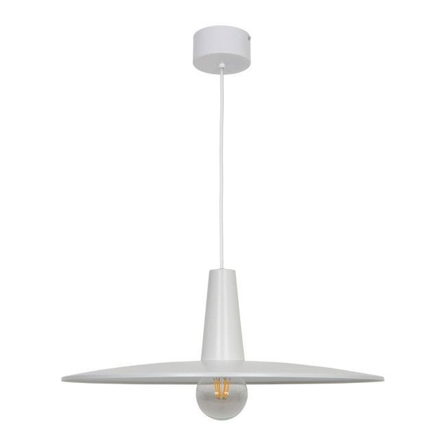 Lampa wisząca GoodHome Hibonit 1-punktowa E27 58 cm biała