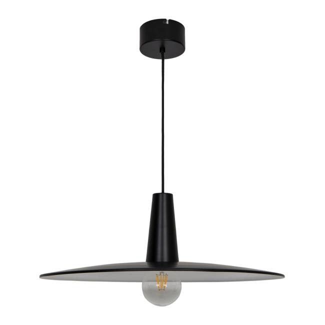 Lampa wisząca GoodHome Hibonit 1-punktowa E27 58 cm czarna