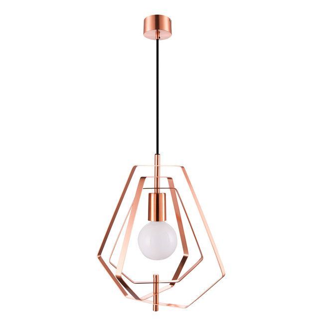 Lampa wisząca GoodHome Nedoki 1-punktowa E27 35 cm miedź