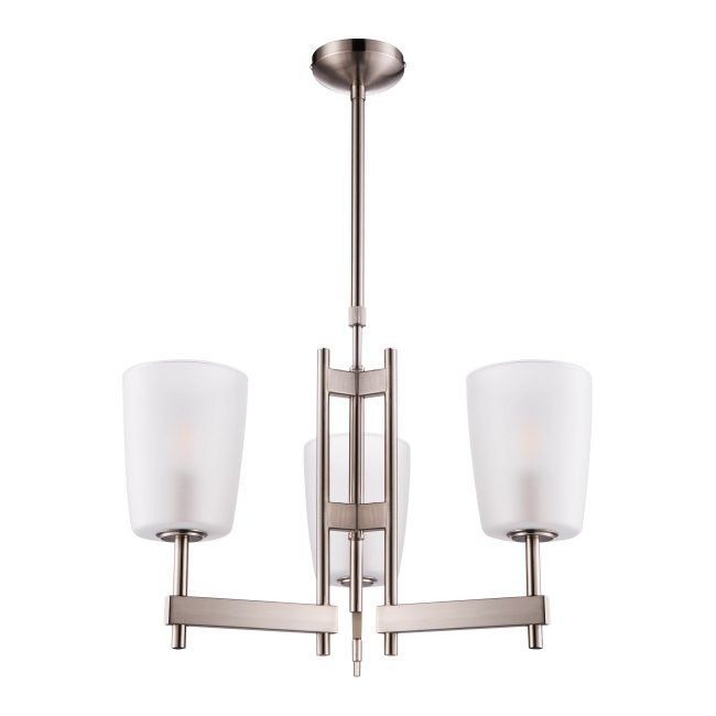 Lampa wisząca GoodHome Quadryx 3-punktowa E14 szczotkowany chrom