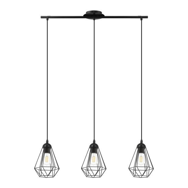 Lampa wisząca GoodHome Smertrio 3-punktowa E27 czarna