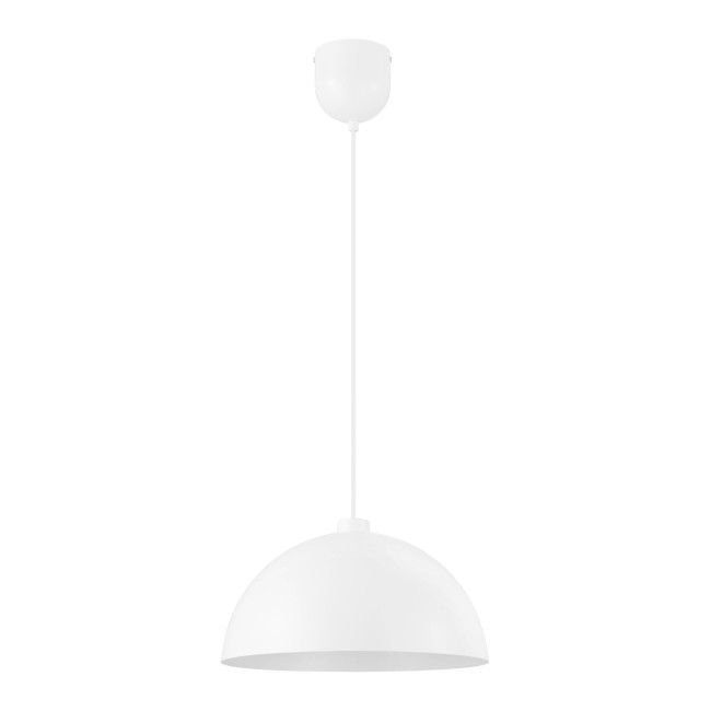 Lampa wisząca GoodHome Songor 1-punktowa E27 38 cm biała