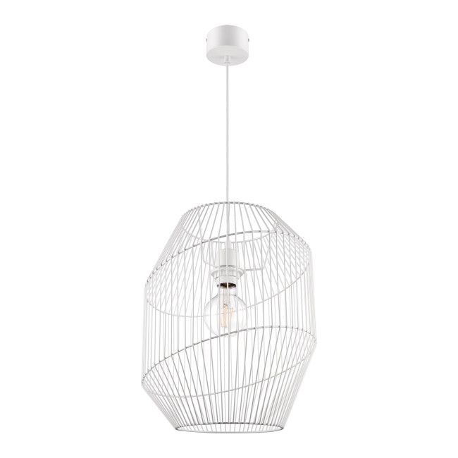 Lampa wisząca GoodHome Tsolma 1-punktowa E27 biała