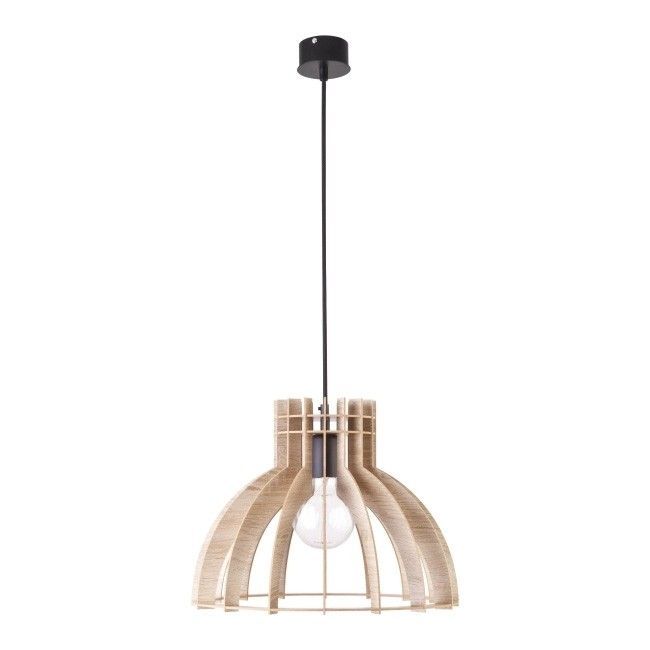 Lampa wisząca Isola M 1 x 60 W E27 dąb