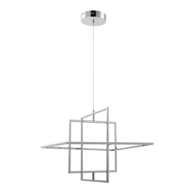 Lampa wisząca LED GoodHome Kohmani 50 cm 1700 lm chrom