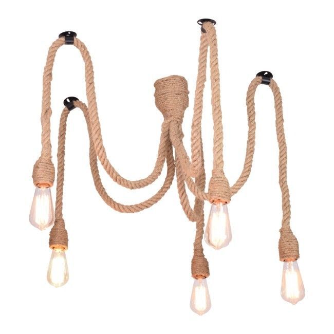 Lampa wisząca Rope Pajączek 5 x 12 W E27