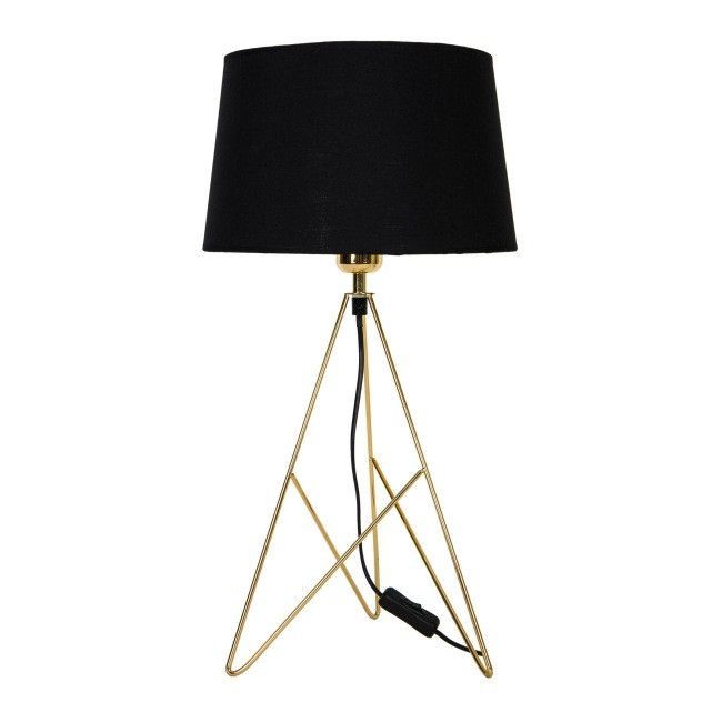Lampa stołowa GoodHome Daitree 1-punktowa E27 brązowa / czarna