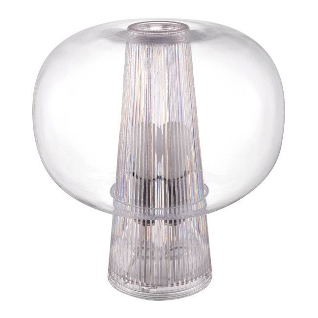 Lampa stołowa GoodHome Delmez 1-punktowa E27 transparentna