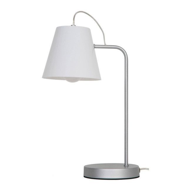 Lampa stołowa GoodHome Syenite 1-punktowa E27 srebrna