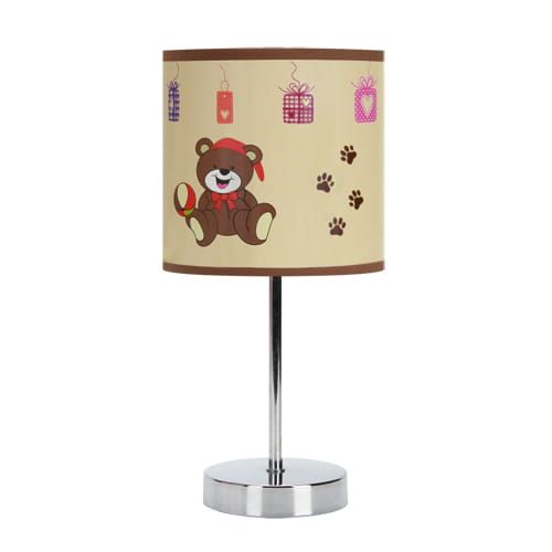 Lampka stołowa dla dzieci 25W brązowa NUKA E14 BROWN Ideus 03650