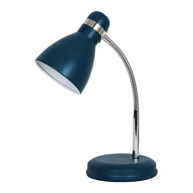 Lampa biurkowa GoodHome Narajo 1-punktowa E27 niebieska