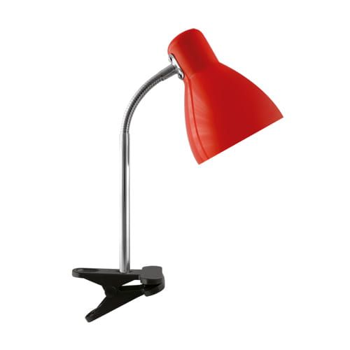 Lampka do czytania z klipsem 15W czerwona KATI E27 RED CLIP Ideus 02862