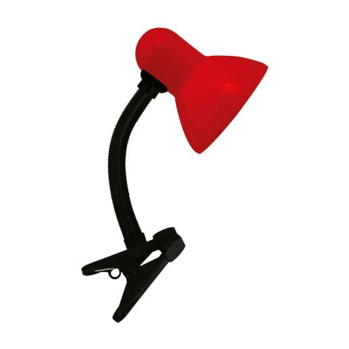 Lampka do czytania z klipsem 40W czerwona TOLA E27 RED CLIP Ideus 02854