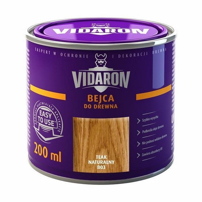 Bejca do drewna Vidaron teak naturalny 0,2 l