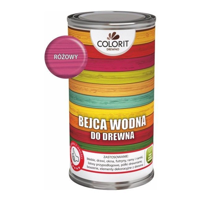 Bejca wodna Colorit Drewno różowa 0,5 l